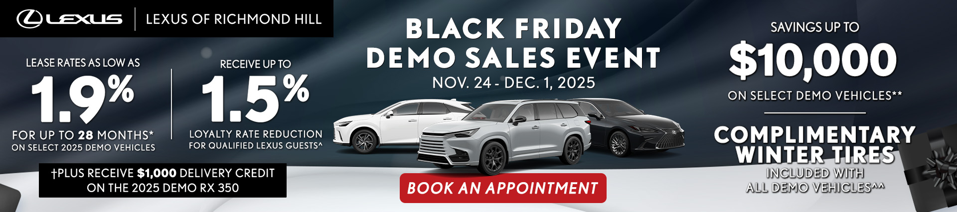 Black Friday Demo Sales Event at Lexus of Richmond Hill