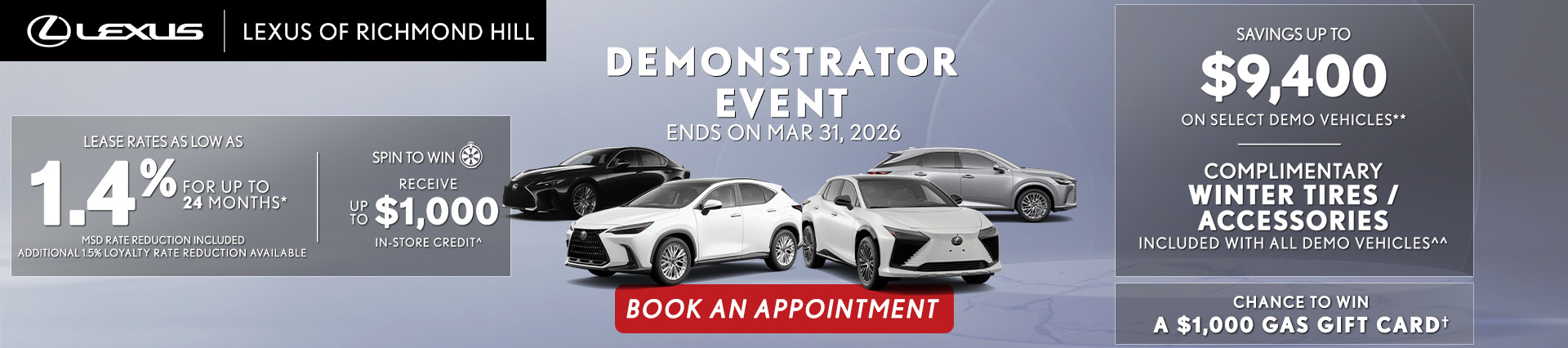 Demonstrator Event at Lexus of Richmond Hill Banner